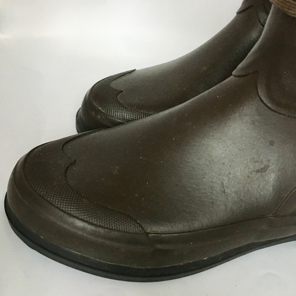 Agile Rain Rubber Boots Tall Lace upSsize EU 39 Made in France Brown - Picture 8 of 10